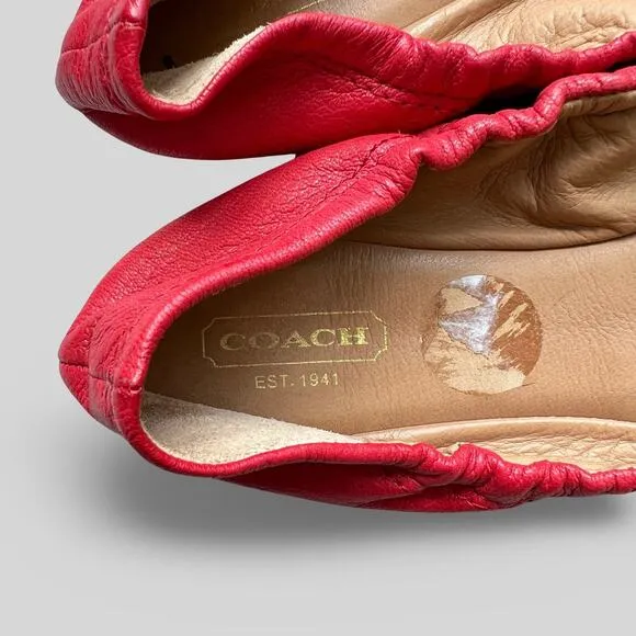 Coach Delphine Leather Flats