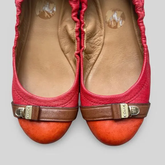 Coach Delphine Leather Flats