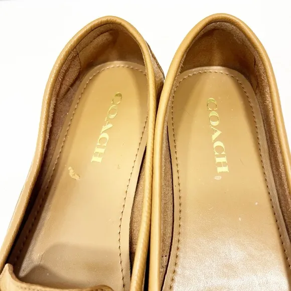 Coach Fredrica Leather Loafers Brown Size 9 B Style A5175