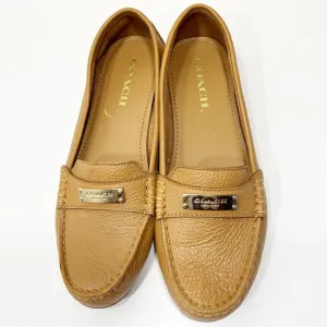 Coach Fredrica Leather Loafers Brown Size 9 B Style A5175