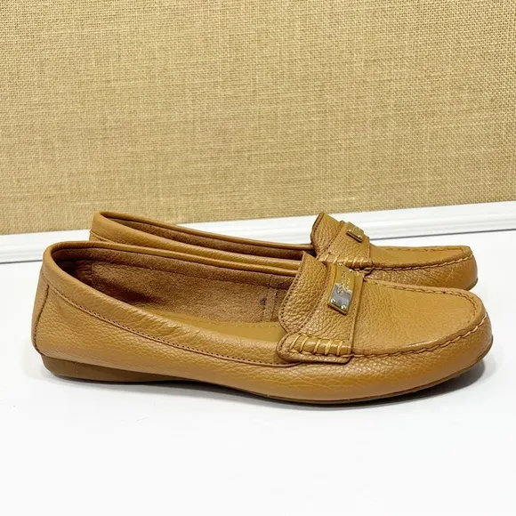 Coach Fredrica Leather Loafers Brown Size 9 B Style A5175