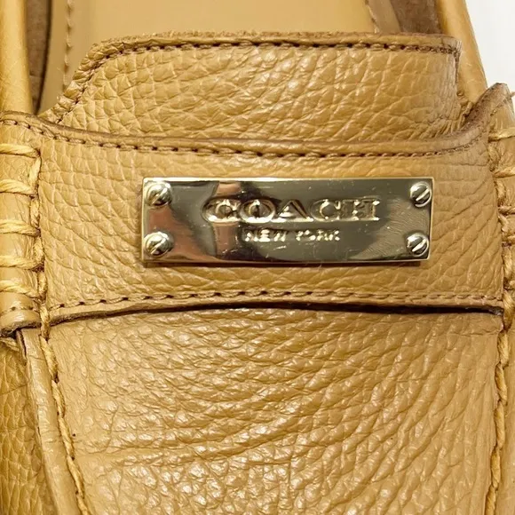 Coach Fredrica Leather Loafers Brown Size 9 B Style A5175