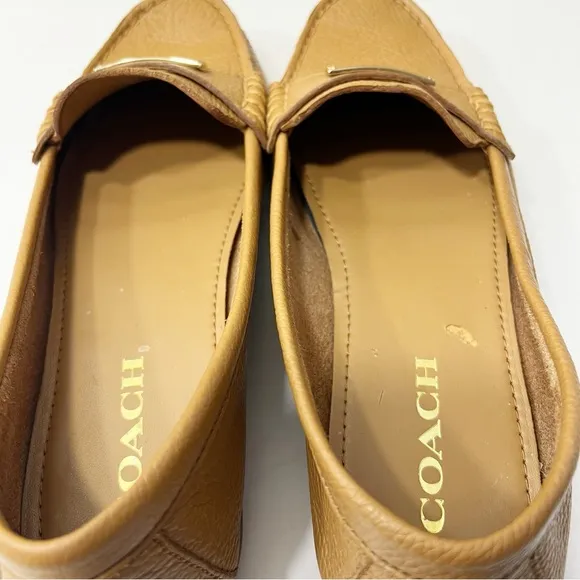 Coach Fredrica Leather Loafers Brown Size 9 B Style A5175