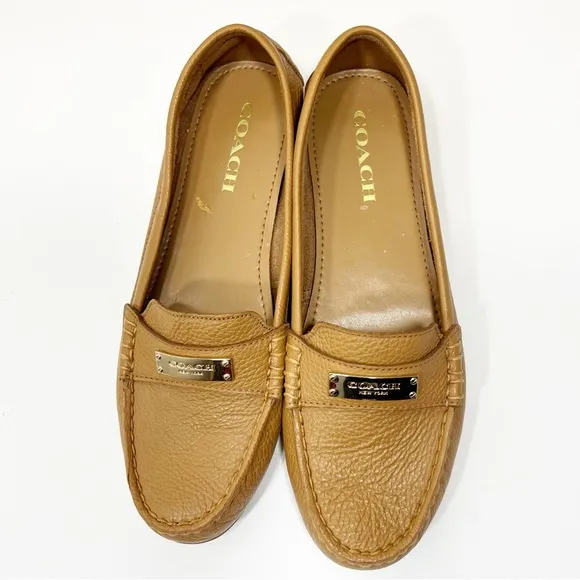 Coach Fredrica Leather Loafers Brown Size 9 B Style A5175