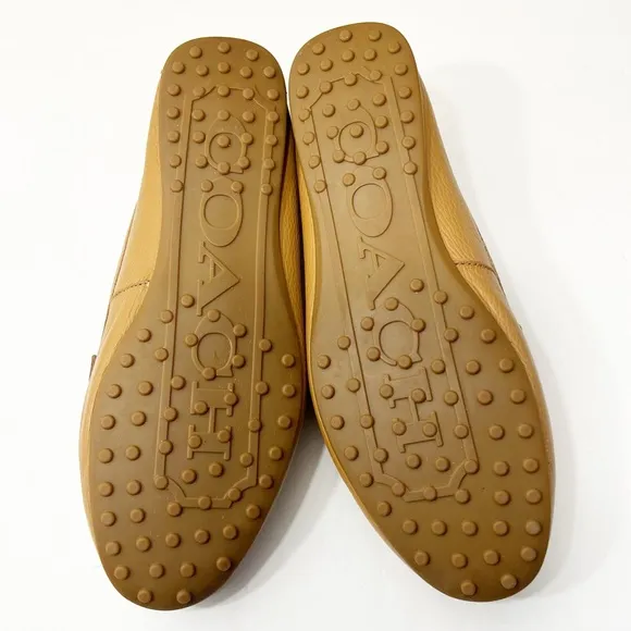 Coach Fredrica Leather Loafers Brown Size 9 B Style A5175