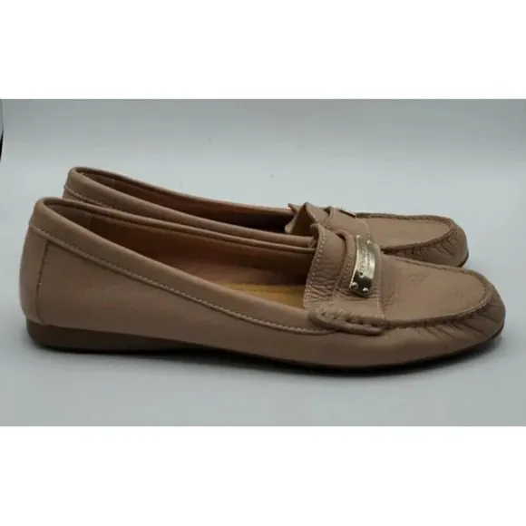 COACH Fredrica Tan Leather Shoe Womens size 9.5B US 39.5 EUR Loafers Flats