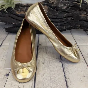 Coach Gold Ballet Flats – Elegant &amp; Timeless