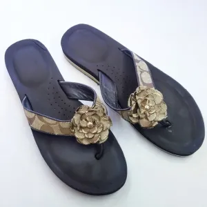 Coach | Jillian Flower Thong Sandals, size 10