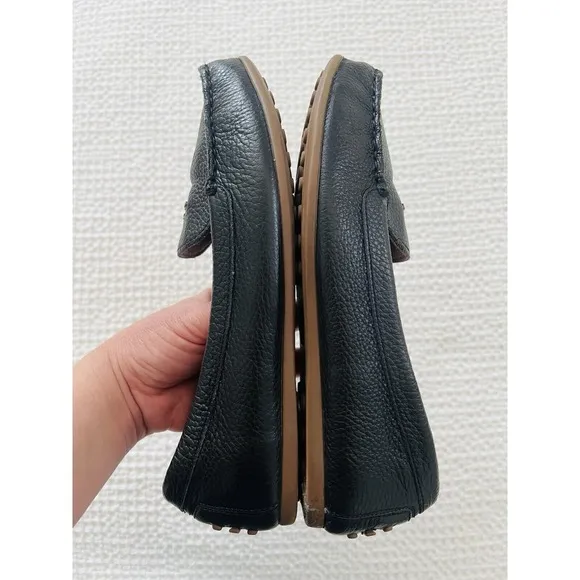 COACH‎ Marley Driver Black Pebbled Leather Slip On Loafers G2687 Womens Size 7B
