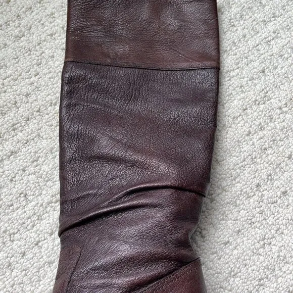 Coach Morgann Brown Leather Heeled Boots Italian Made Size 6.5