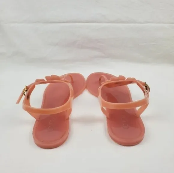 Coach multi flower jelly thong sandals