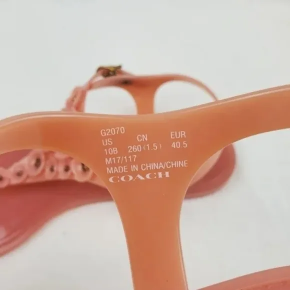 Coach multi flower jelly thong sandals
