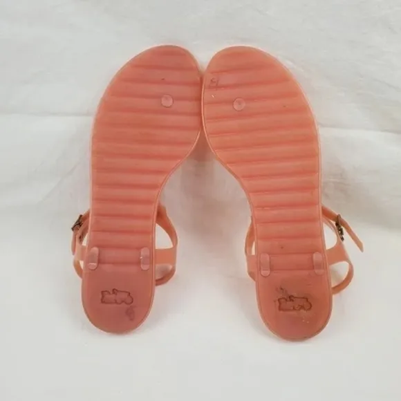 Coach multi flower jelly thong sandals