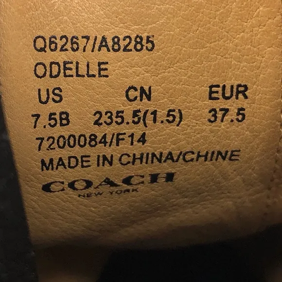 Coach Odelle Sydney Ankle Boots 7.5 B