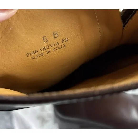 Coach Olivia Riding Boots Tan Suede Brown Leather 6 B Stacked Heel