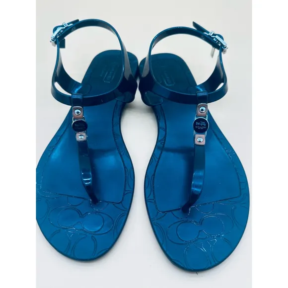 Coach Piccadilly Jelly Thong Sandals – Black – Size 9B