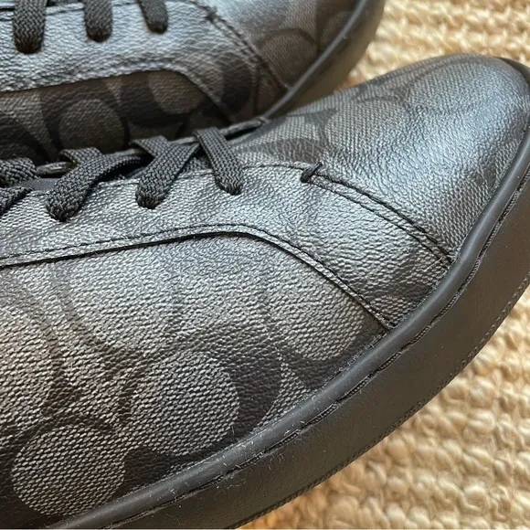 Coach Sneakers Clip Signature Low Top Charcoal Black G4949 Men’s Size 11 New