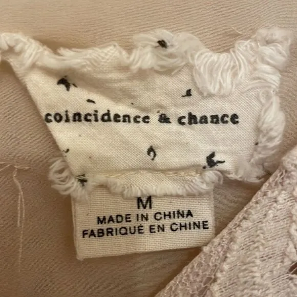 Coincidence &amp; Chance Urban Outfitters Cream Lace Overlay Dress