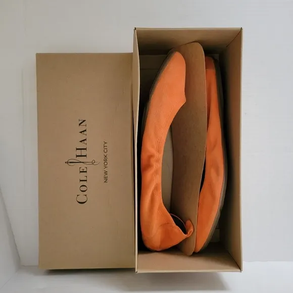 Cole Haan Air Jenni Ballet II Orange Suede