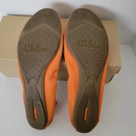 Cole Haan Air Jenni Ballet II Orange Suede