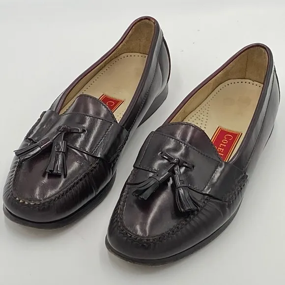Cole Haan Burgundy Pinch Tassel Loafers - Size 8 E