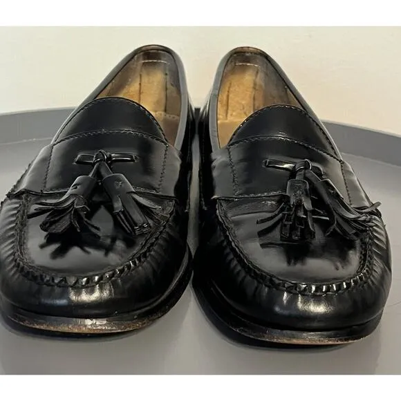 Cole Haan City Black Leather Penny Loafers Men's Dress/Business Shoes Sz 10