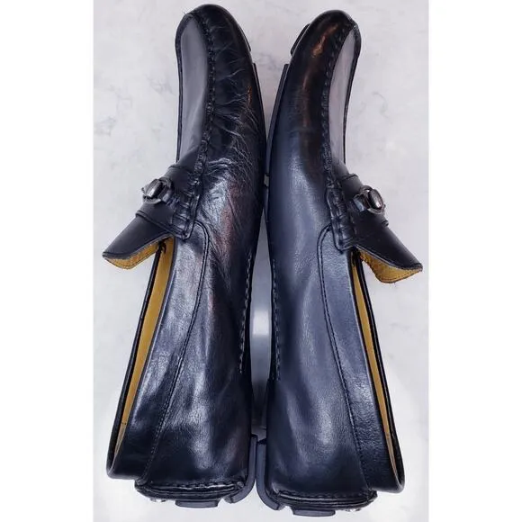COLE HAAN Driver Moccasins Horse Bit Loafers Black Leather Men's Size 11M ~ VGUC