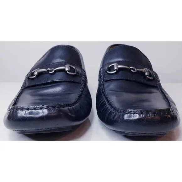 COLE HAAN Driver Moccasins Horse Bit Loafers Black Leather Men's Size 11M ~ VGUC