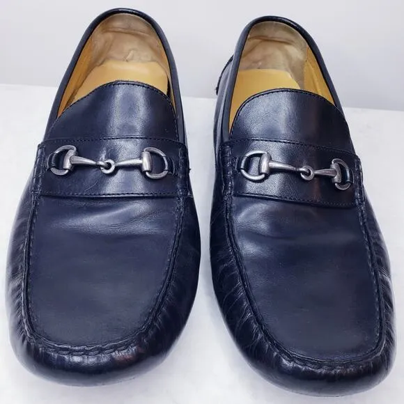 COLE HAAN Driver Moccasins Horse Bit Loafers Black Leather Men's Size 11M ~ VGUC
