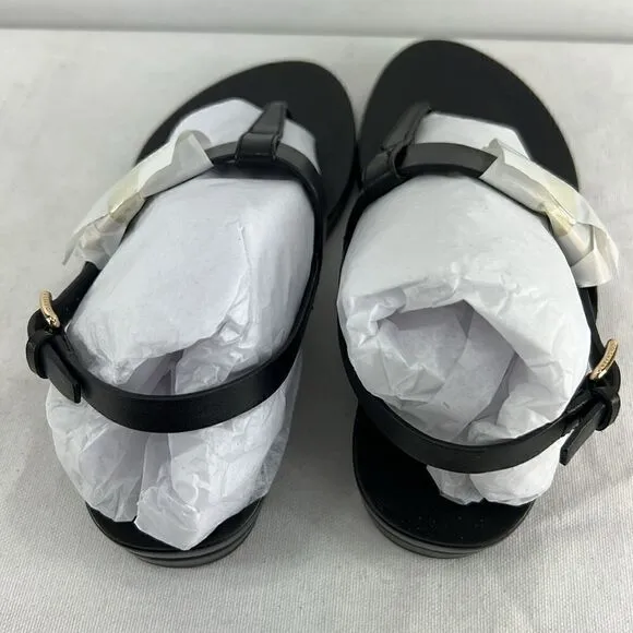 Cole Haan Francine Demi Sandals- Black Leagther- Size 5.5 B- NIB
