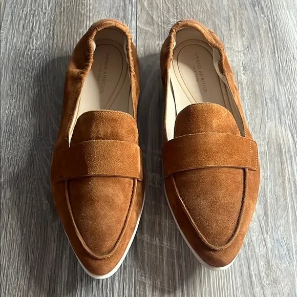Cole Haan Grand Ambition Brown Loafers with Classic Strap Design