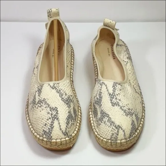 Cole Haan Grand O/S Cloudfeel Snakeskin  Print Leather Espadrilles