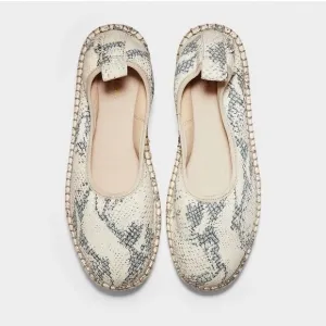 Cole Haan Grand O/S Cloudfeel Snakeskin  Print Leather Espadrilles