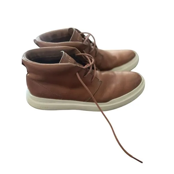 Cole Haan Men's Brown Grand Tour Lace Up Leather Chukka Sneakers Shoes Size 10M