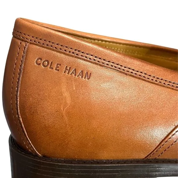 Cole Haan Men's Brown Leather Penny Loafers 10 M Casual Shoes Business Preppy