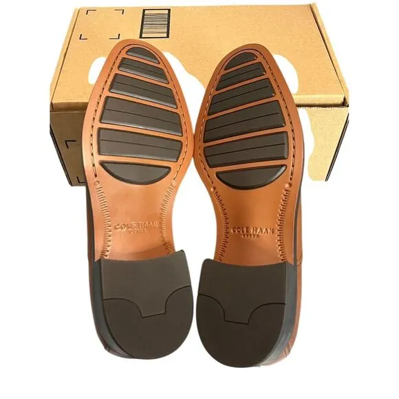 Cole Haan Men's Brown Leather Penny Loafers 10 M Casual Shoes Business Preppy