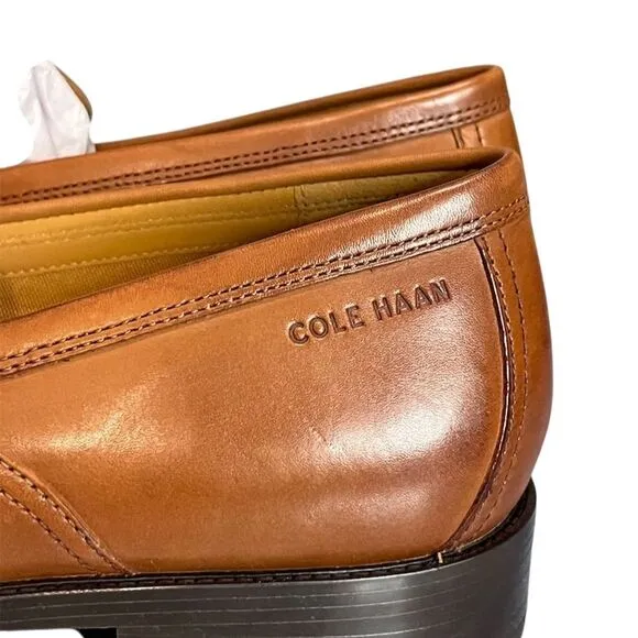 Cole Haan Men's Brown Leather Penny Loafers 10 M Casual Shoes Business Preppy