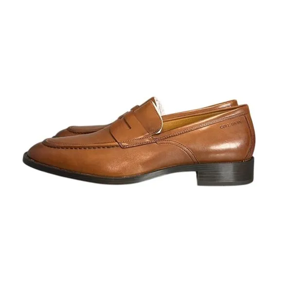 Cole Haan Men's Brown Leather Penny Loafers 10 M Casual Shoes Business Preppy