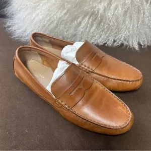 Cole Haan men’s genuine leather brown loafers size 9.5 rubber soles