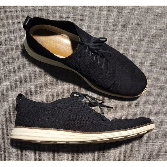 Cole Haan Men's Original Grand Knit Wing TIP II Sneaker,‎ Black C27959 Size 12M
