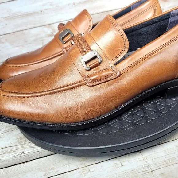 Cole Haan Men's Size 10 Warner Grand Bit Brown Leather Loafers Shoes