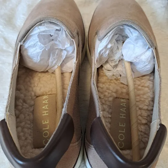 Cole Haan Nantucket 2.0 Suede Slip-On Sneaker Tan Style C35269 Men's Sz 10.5