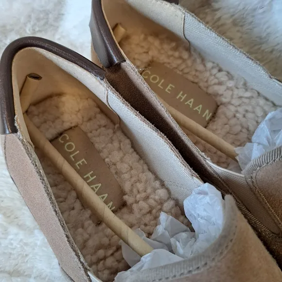 Cole Haan Nantucket 2.0 Suede Slip-On Sneaker Tan Style C35269 Men's Sz 10.5