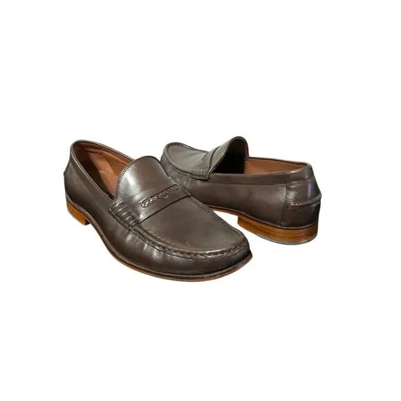 COLE HAAN Pinch Prep Men's Brown Leather Penny Loafers size 10.5&quot;