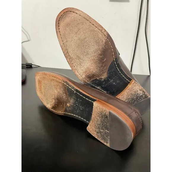 COLE HAAN Pinch Prep Men's Brown Leather Penny Loafers size 10.5&quot;