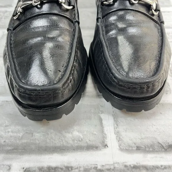 Cole Haan Pinch Sanford Black Leather Men’s Size 8 M Horsebit Loafers