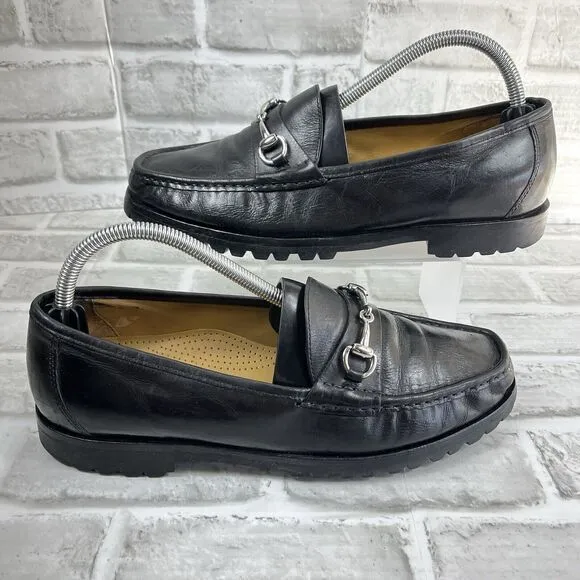 Cole Haan Pinch Sanford Black Leather Men’s Size 8 M Horsebit Loafers
