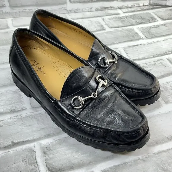 Cole Haan Pinch Sanford Black Leather Men’s Size 8 M Horsebit Loafers