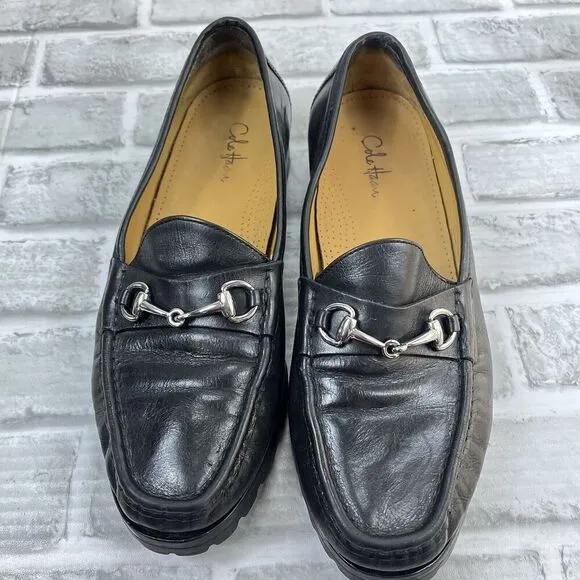 Cole Haan Pinch Sanford Black Leather Men’s Size 8 M Horsebit Loafers