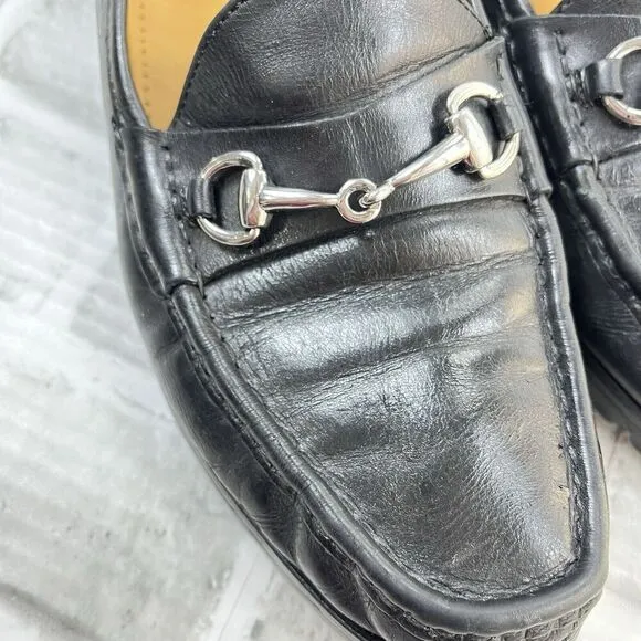 Cole Haan Pinch Sanford Black Leather Men’s Size 8 M Horsebit Loafers